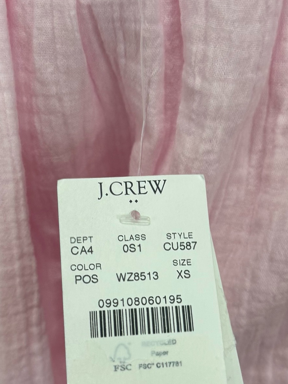 J. Crew Factory Pink to Orange Ombre Midi Dress Gauze Braided Vacation NWT XS - Picture 3 of 7